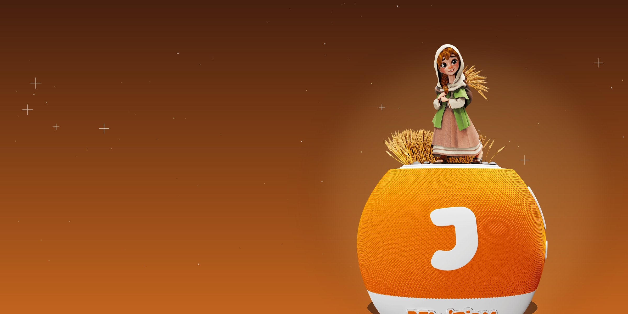 La Jew'Box orange avec sa figurine — idée cadeau d'anniversaire