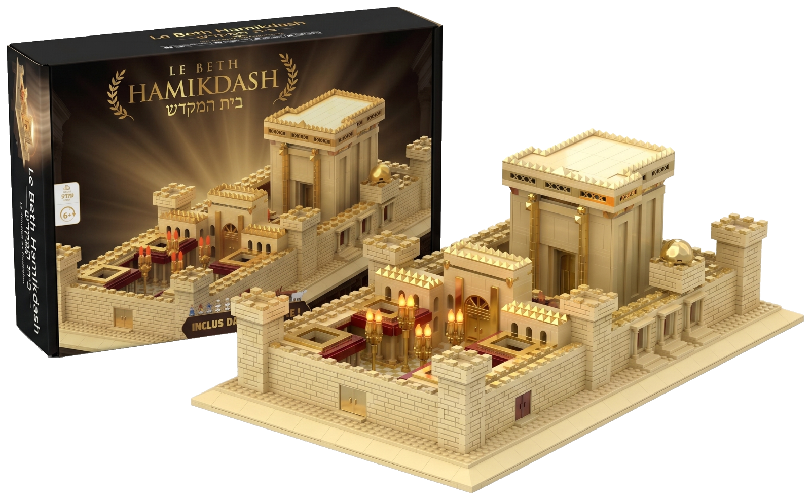 Coffret Beth Hamikdash — boîte et maquette du Temple de Jérusalem assemblée